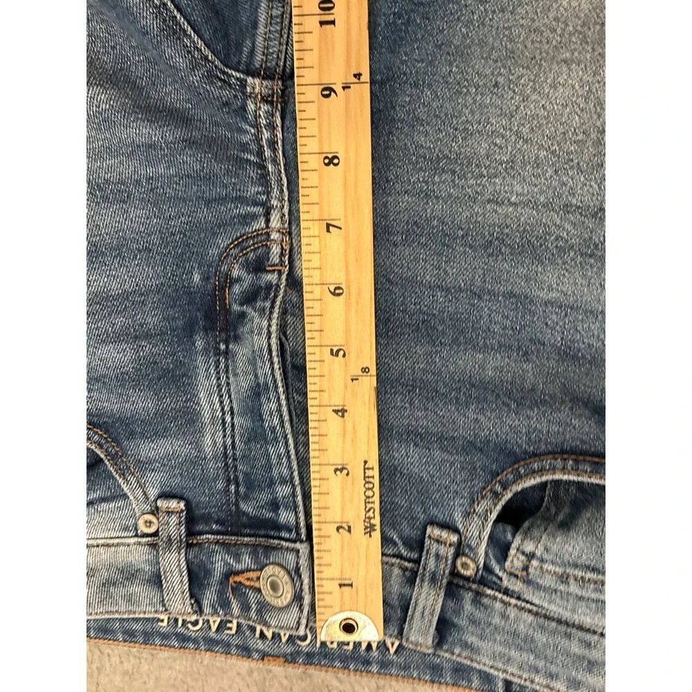 American Eagle Jeans Womens 0 Regular Blue Tomgirl Relaxed Straight Leg Denim